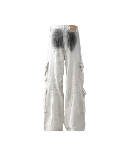 Urban Grunge Contrast Cargo Pants