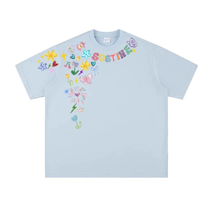 Sunny Sketch Floral Graphic Tee