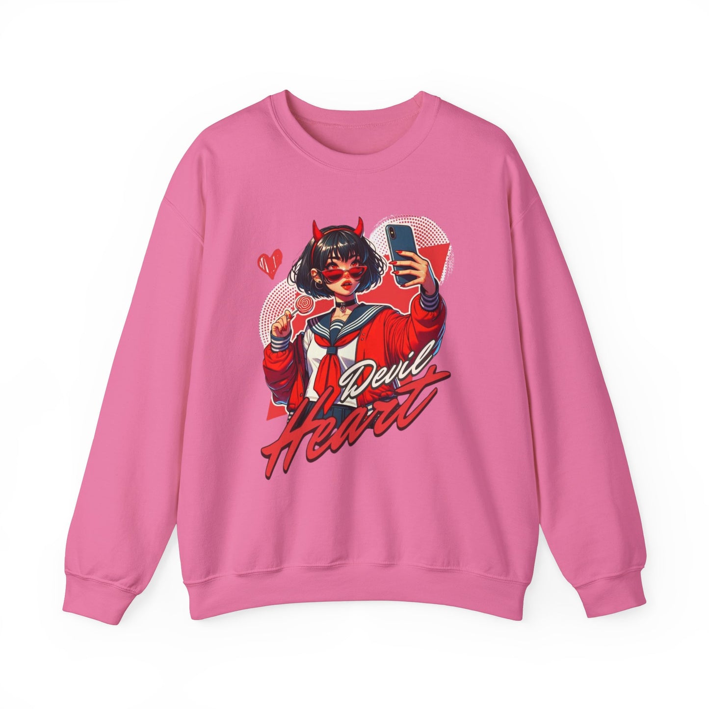 Devil Heart Women's Graphic Sweatshirt – Fun & Bold Casual Wear