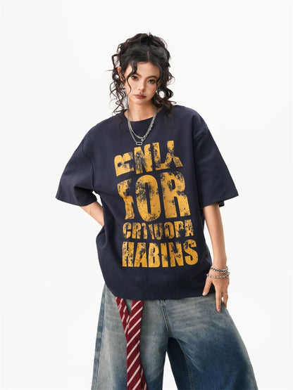 Rough Script Navy Street Tee