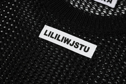 Summer Hollow Knit Hooded Sweater for Women