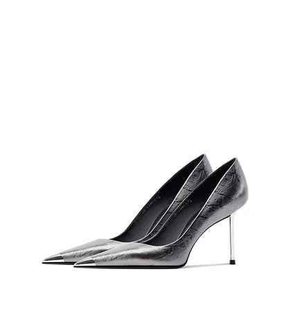 Radiant Edge Metallic Stiletto Heels