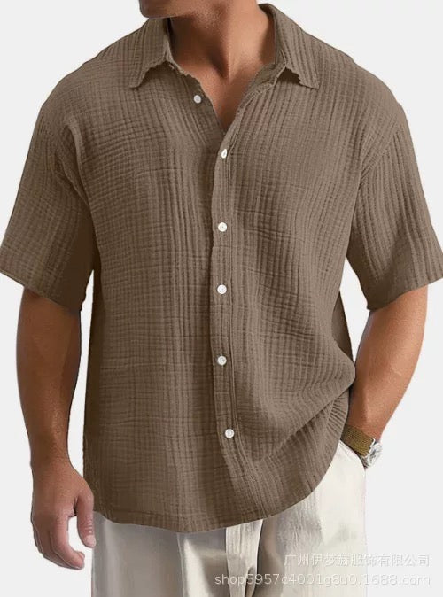 Textured Resort Button Down Shirt