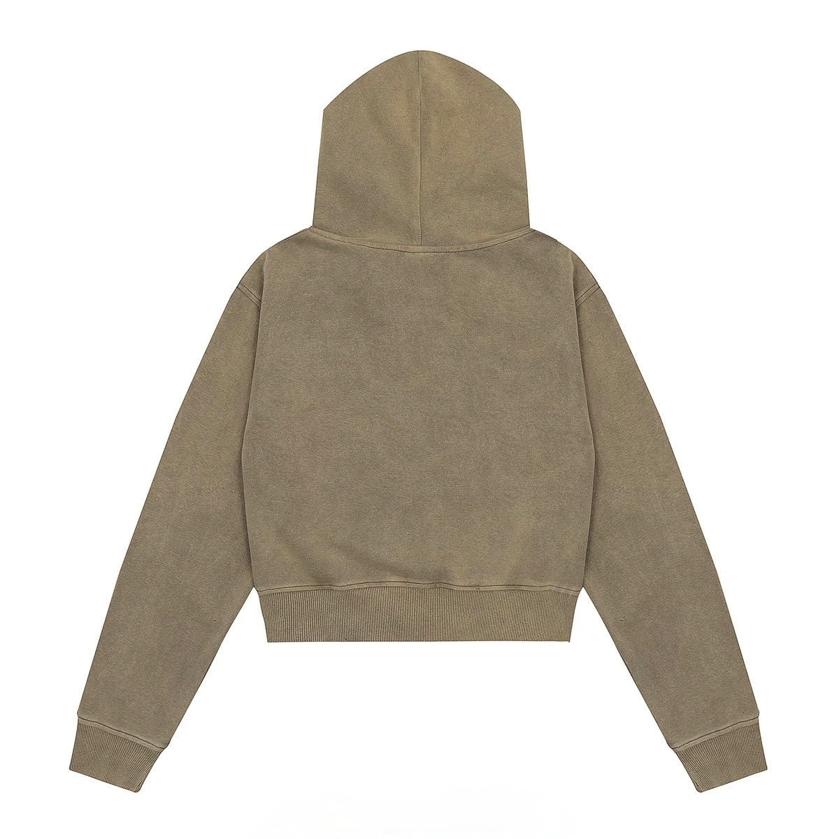Washed Flame Graphic Zipper Hoodie