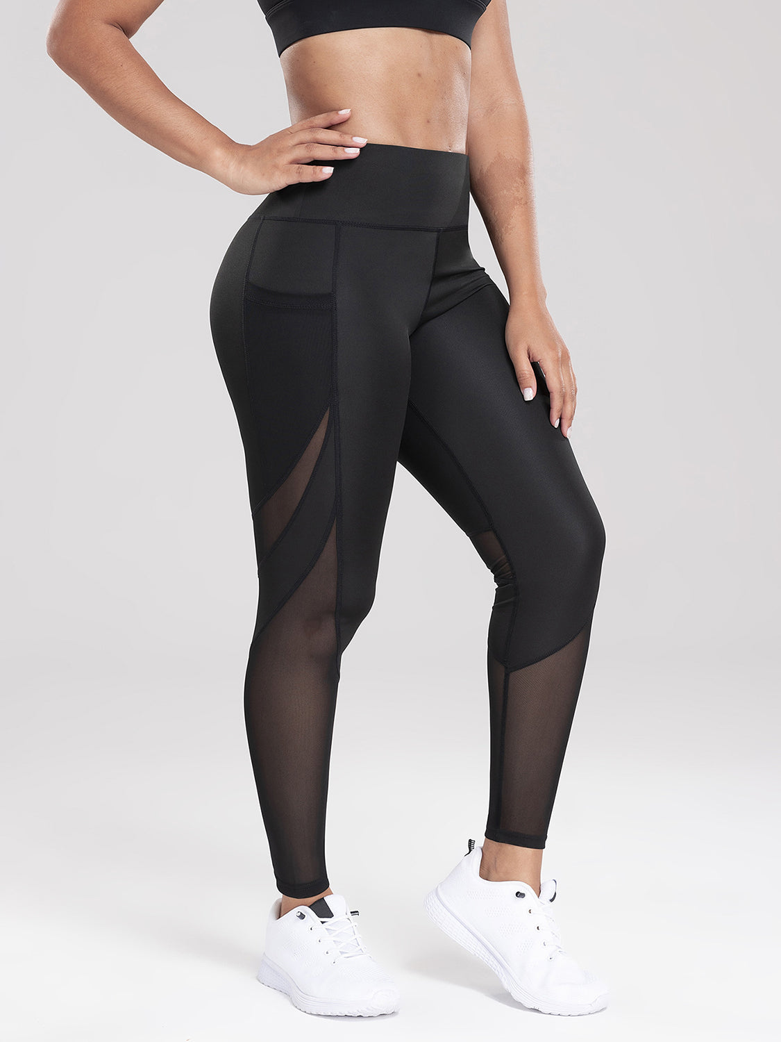 Pocketed High Waist Active Leggings - bllue yonders