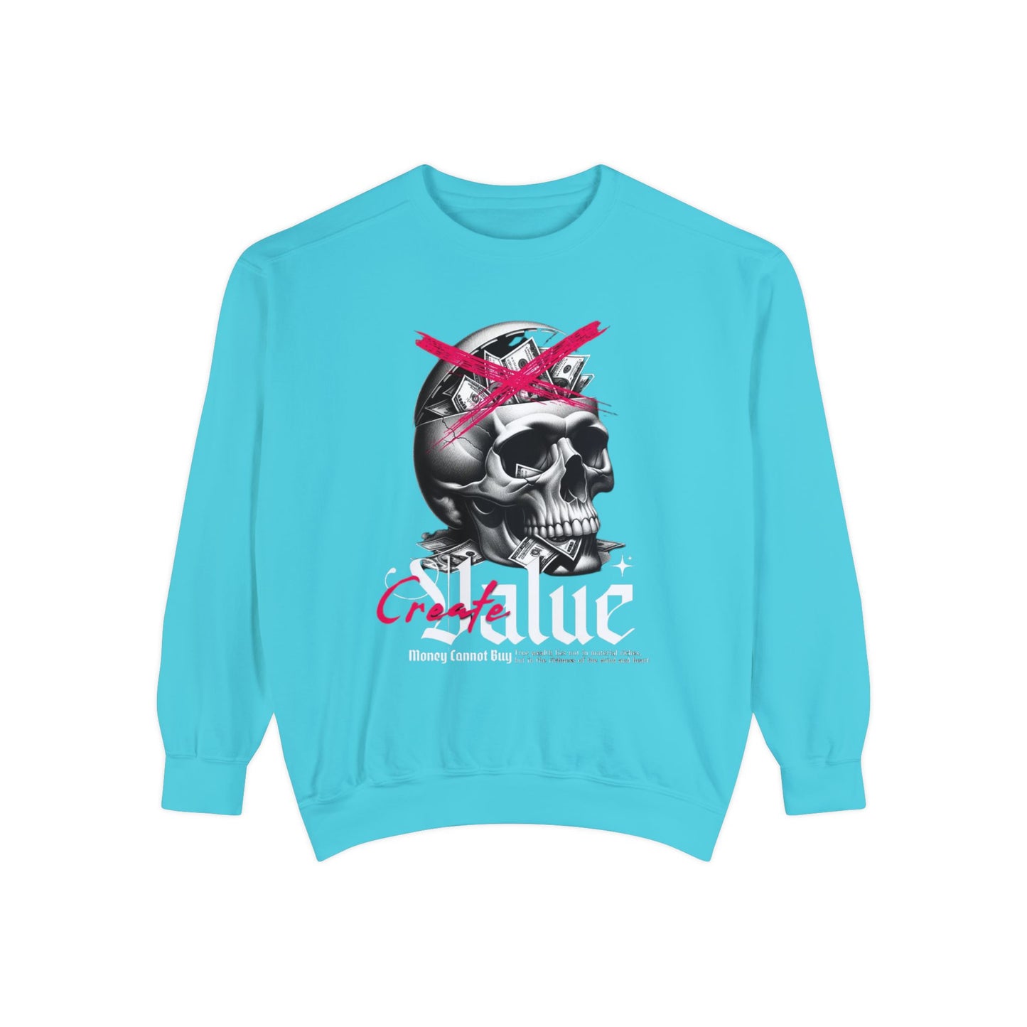 Women's Loose Fit Skull Graphic Sweatshirt – Comfortable, Casual, and Stylish Everyday Wear