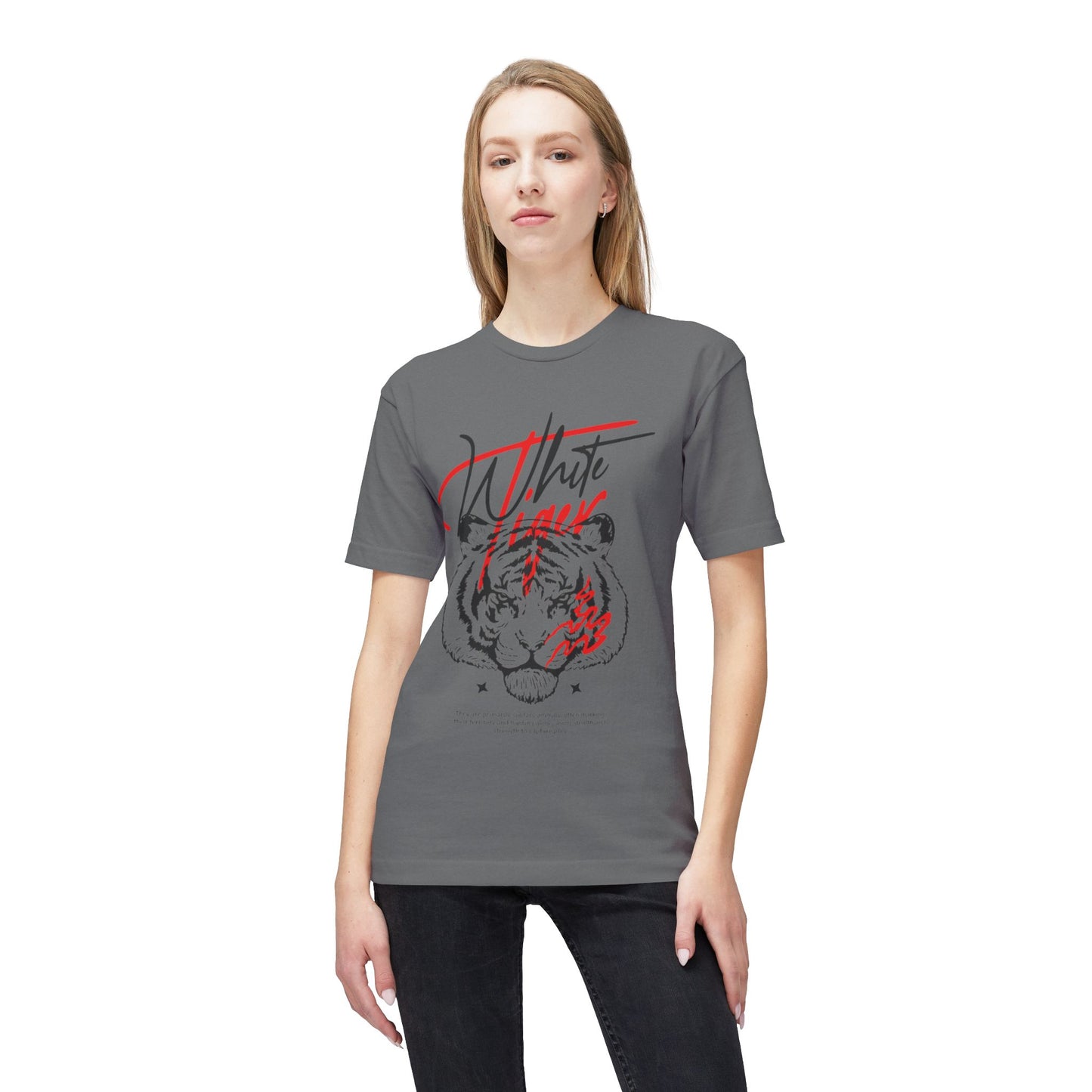 Dynamic Tiger Graphic T-Shirt with Bold Red and Black Accents