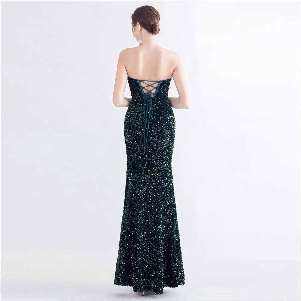 Twilight Glow Sequin Fishtail Dress