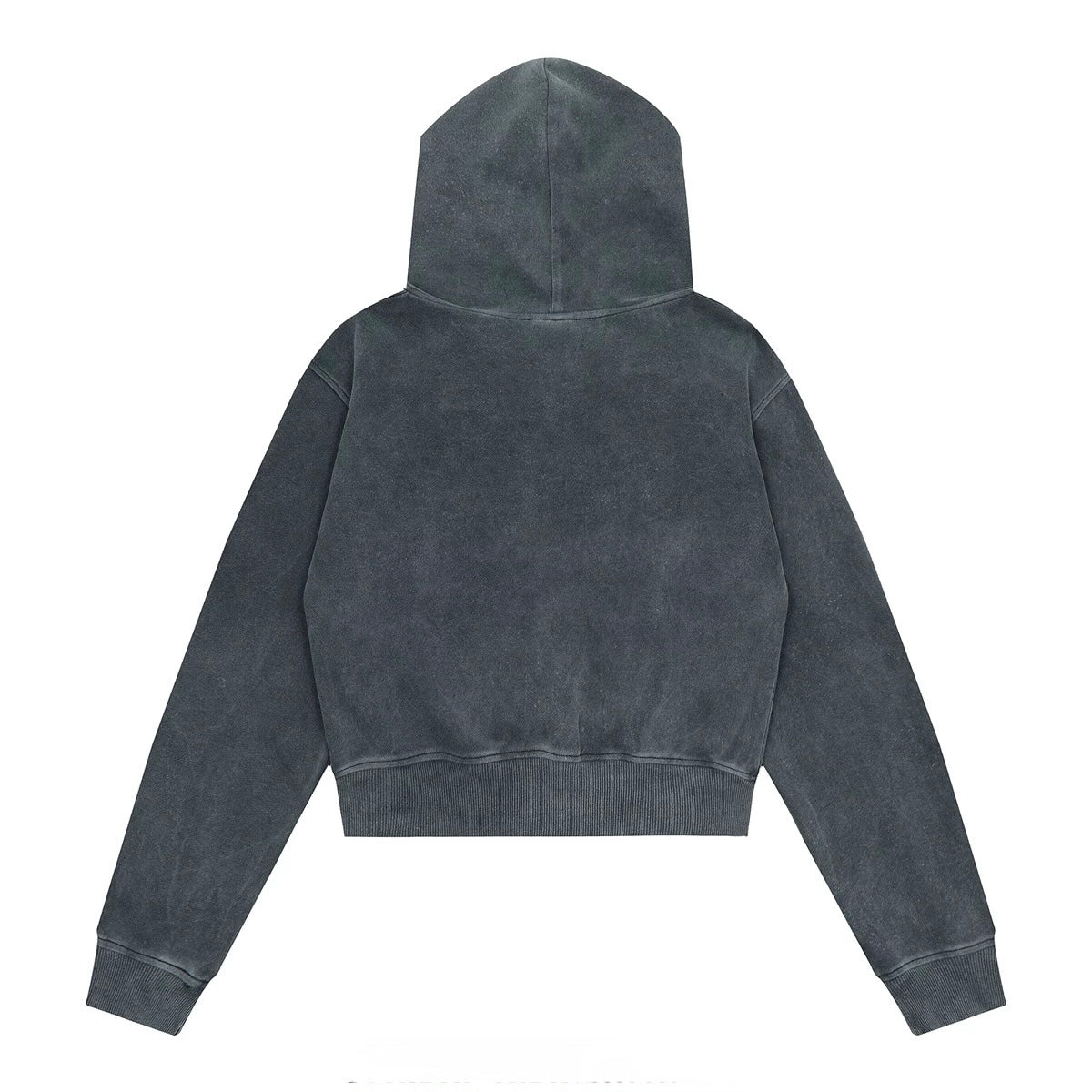 Washed Flame Graphic Zipper Hoodie