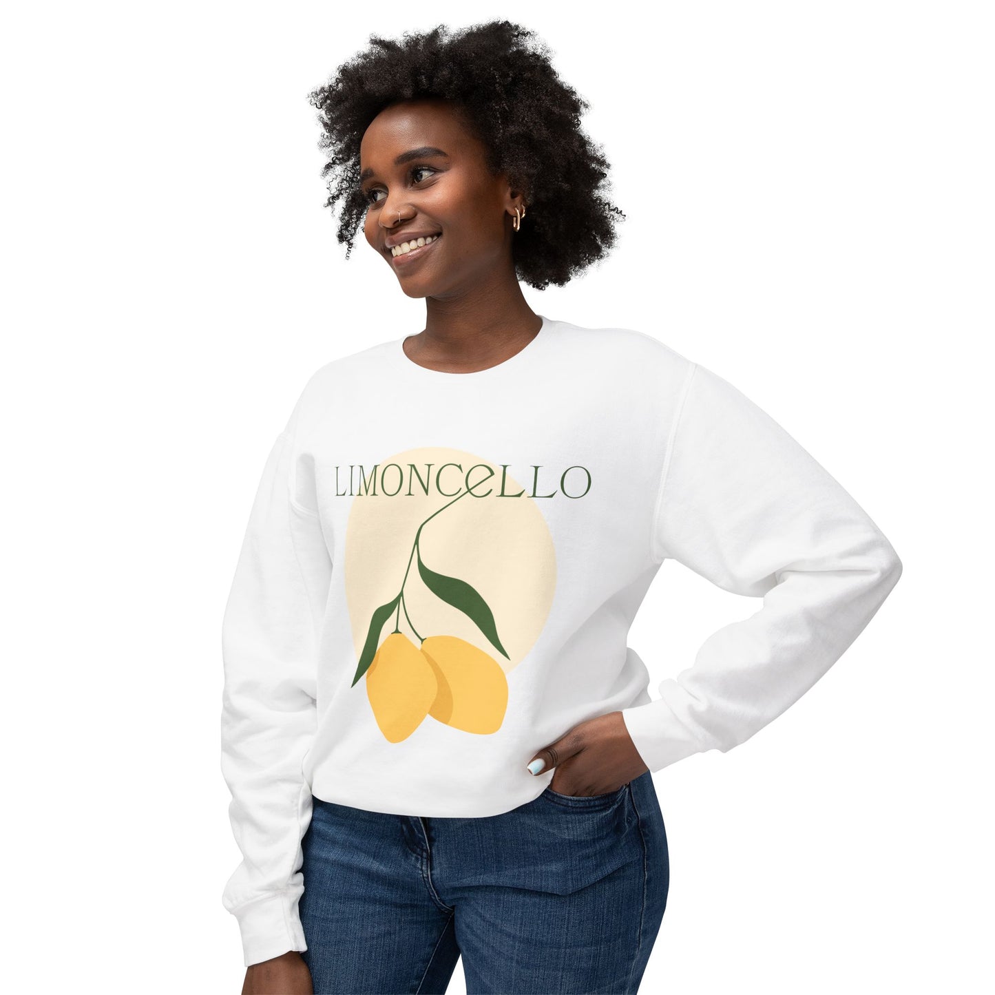 Limoncello Graphic Women's Sweatshirt – Casual, Lightweight, and Stylish Lemon Print Pullover