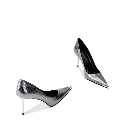 Radiant Edge Metallic Stiletto Heels