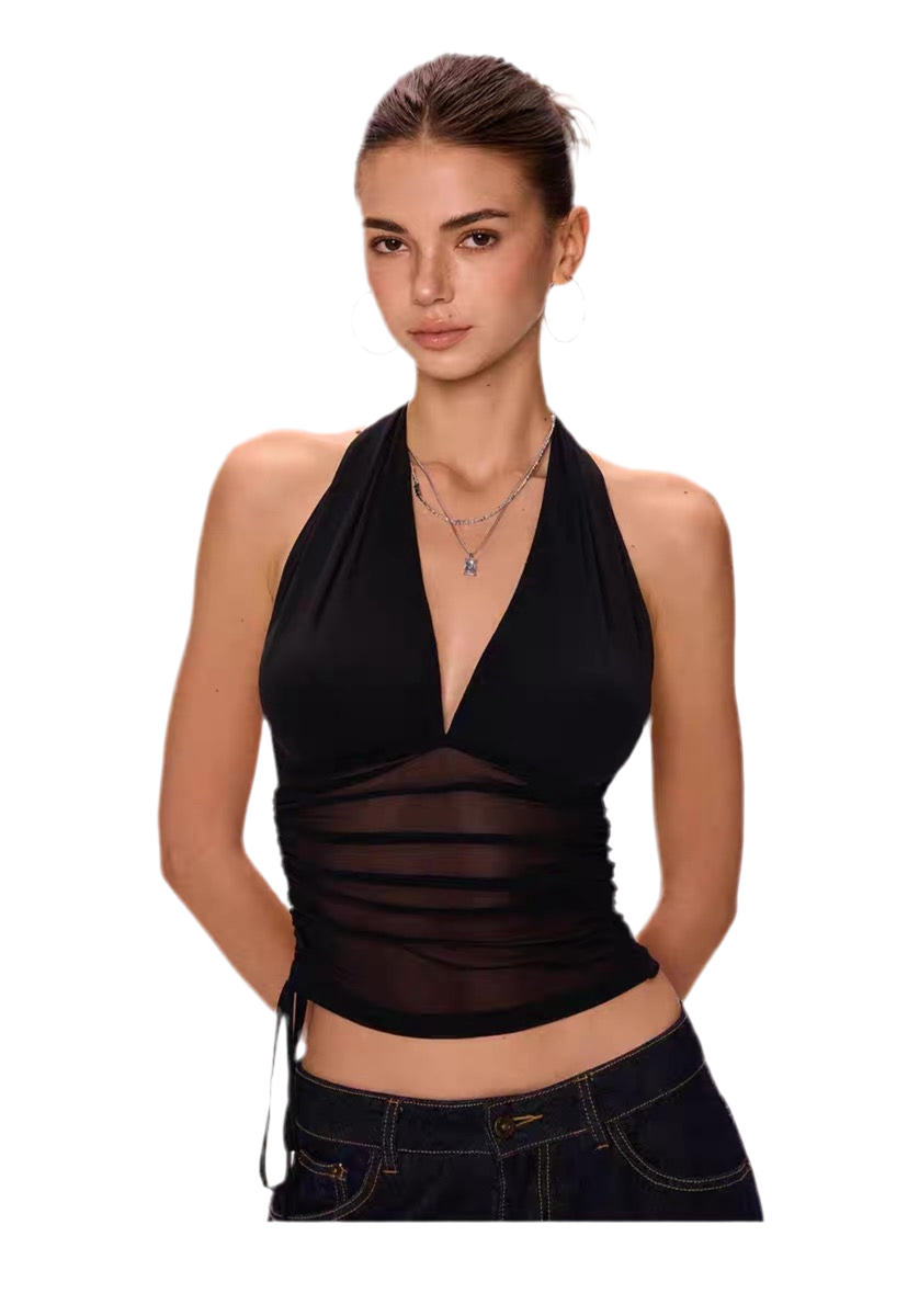 Allure Sheer Mesh Camisole Top