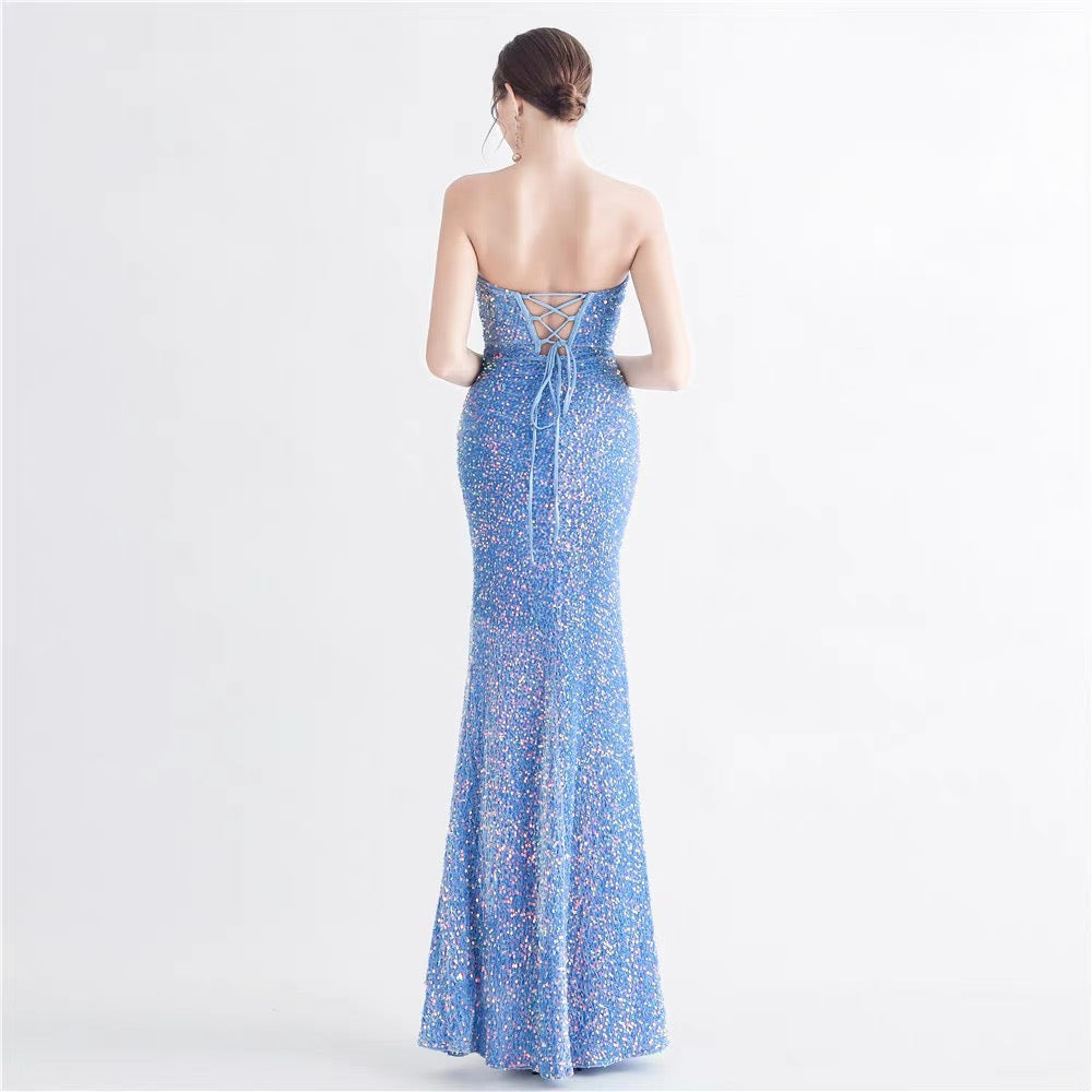 Twilight Glow Sequin Fishtail Dress