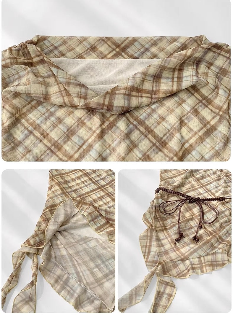 Sleeveless Plaid Summer Top