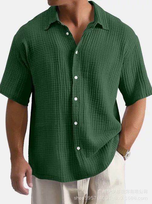 Textured Resort Button Down Shirt
