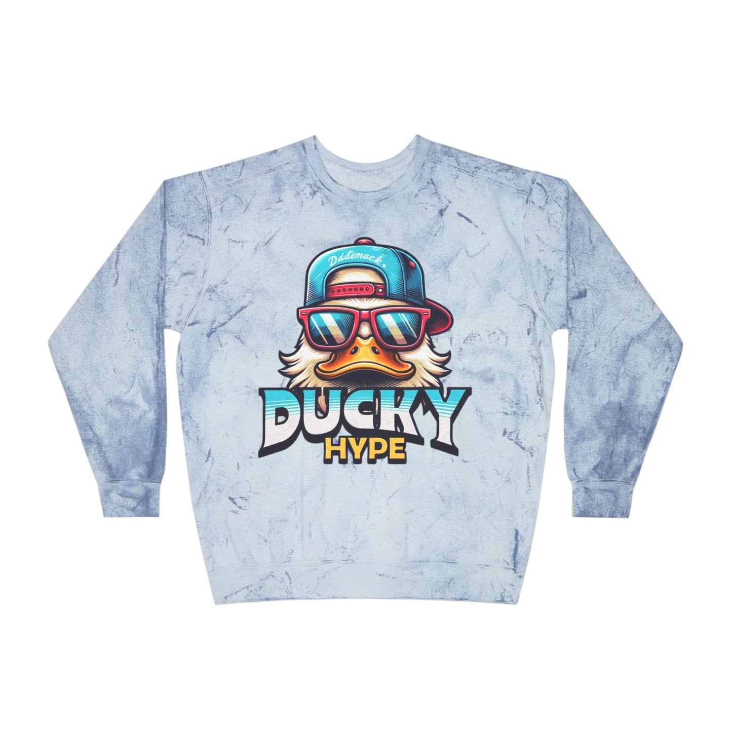 Trendy Ducky Hype Women's Tie-Dye Graphic Sweatshirt – Casual & Streetwear Fashion