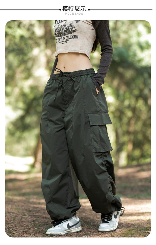 Outdoor Workwear Drawstring Cargo Pants