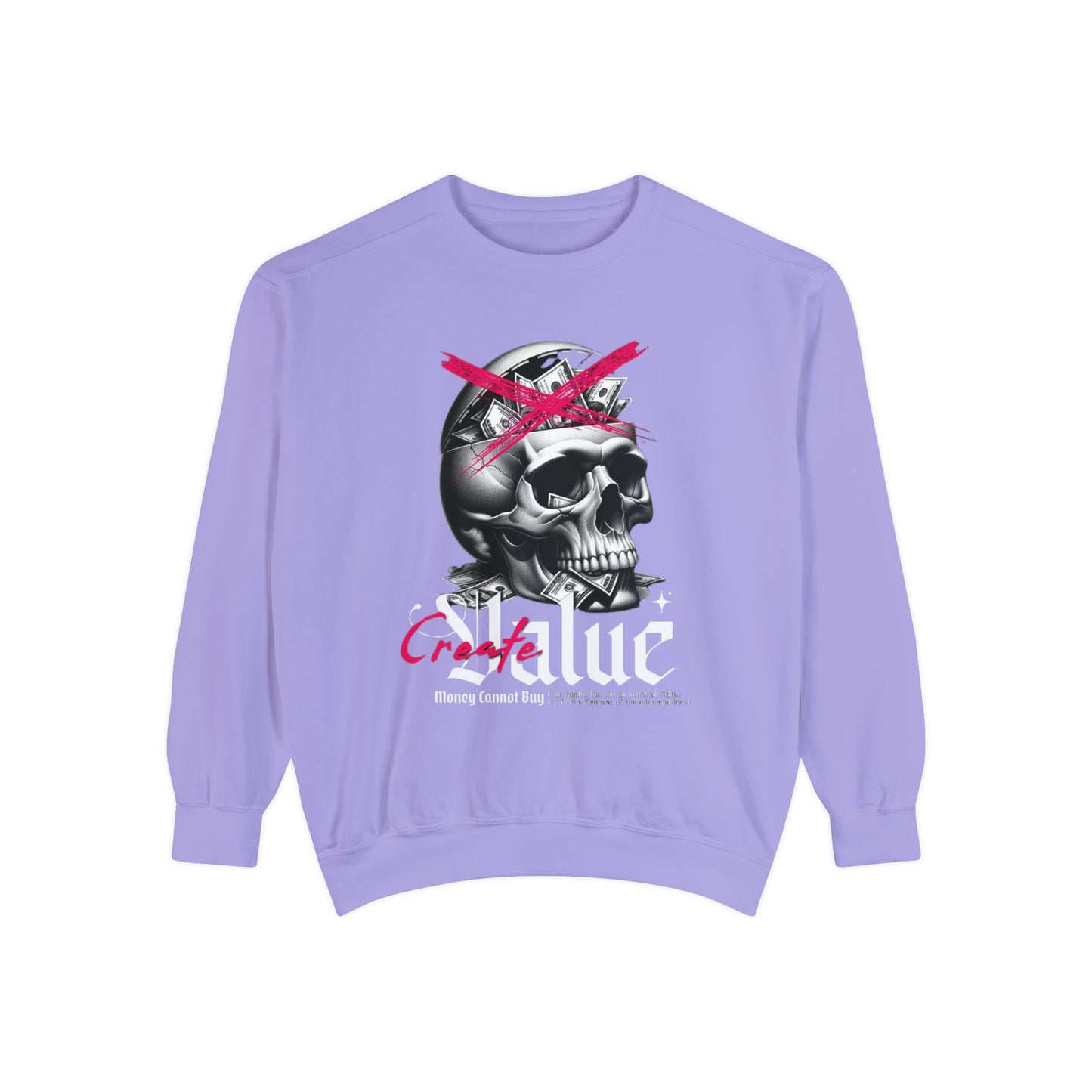 Women's Loose Fit Skull Graphic Sweatshirt – Comfortable, Casual, and Stylish Everyday Wear