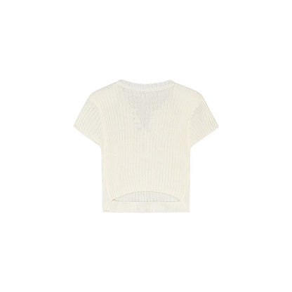 Chic Knitted Button Crop Top