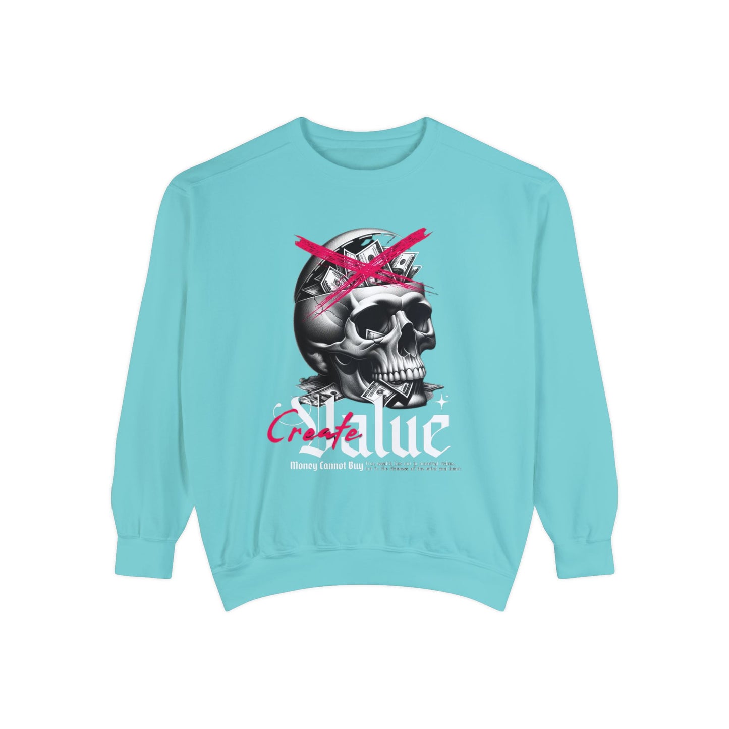 Women's Loose Fit Skull Graphic Sweatshirt – Comfortable, Casual, and Stylish Everyday Wear