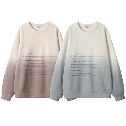 Thickened Letter Print Winter Sweatshirt  for Women