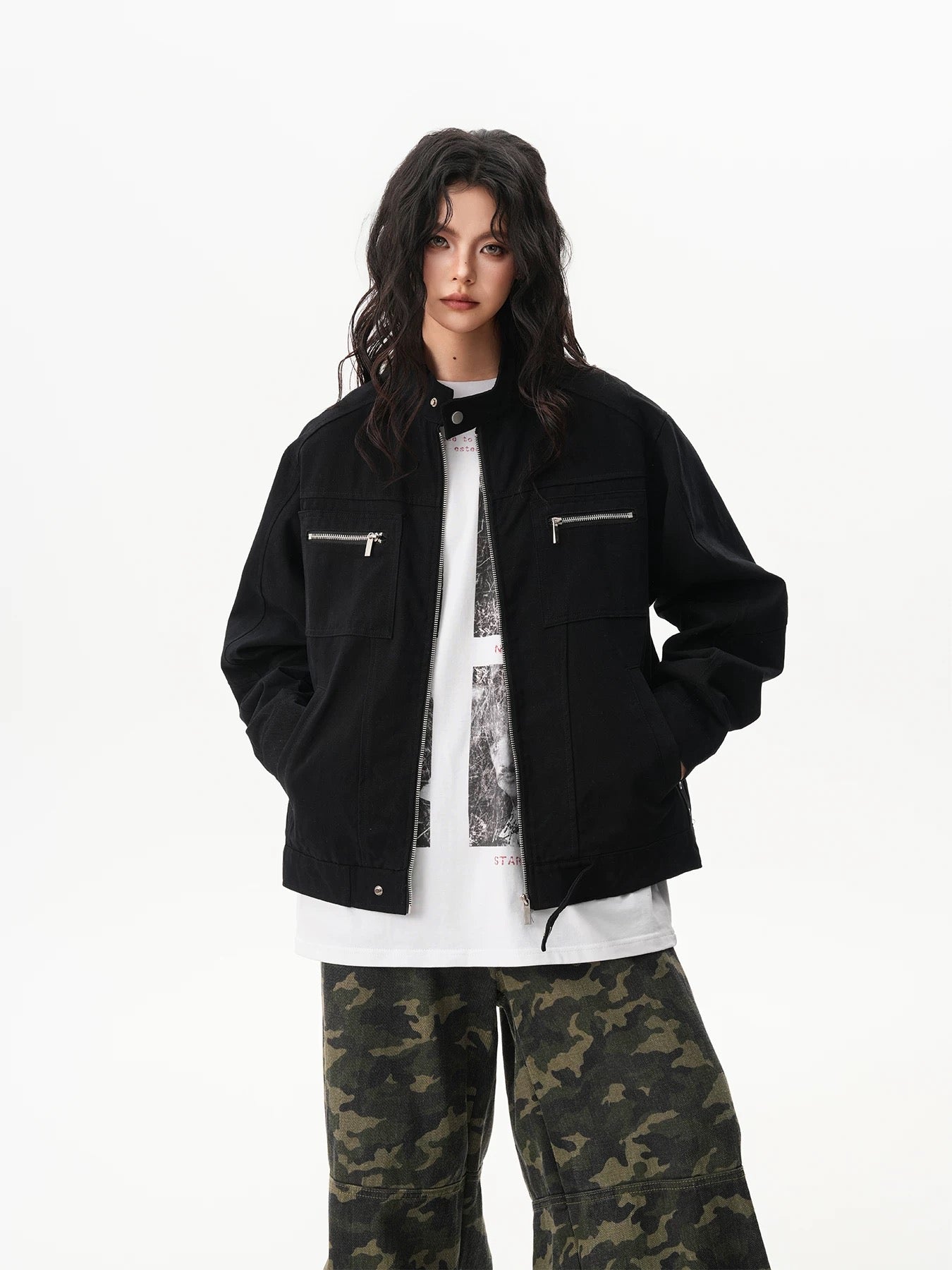 Urban Canvas Zip Harrington Jacket