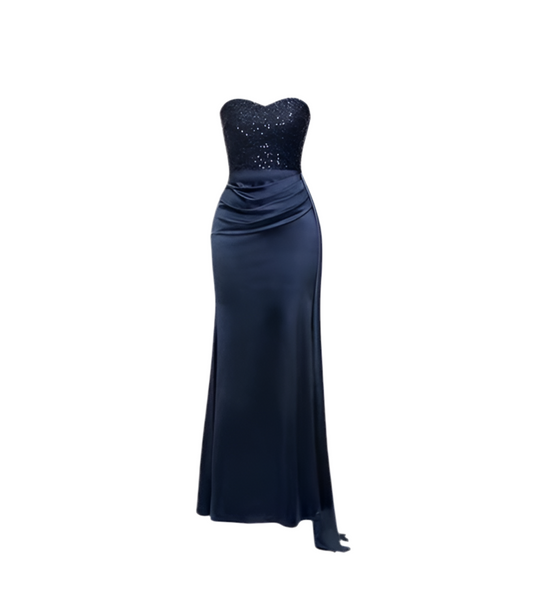 Enchantment Sequin Satin Maxi Dress