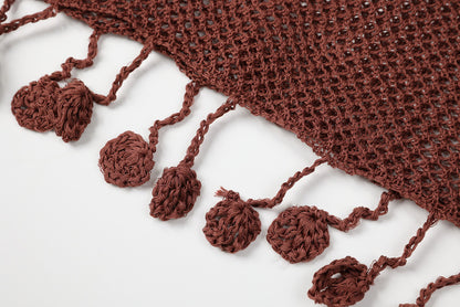 Summer Hollow Knit Hooded Sweater for Women