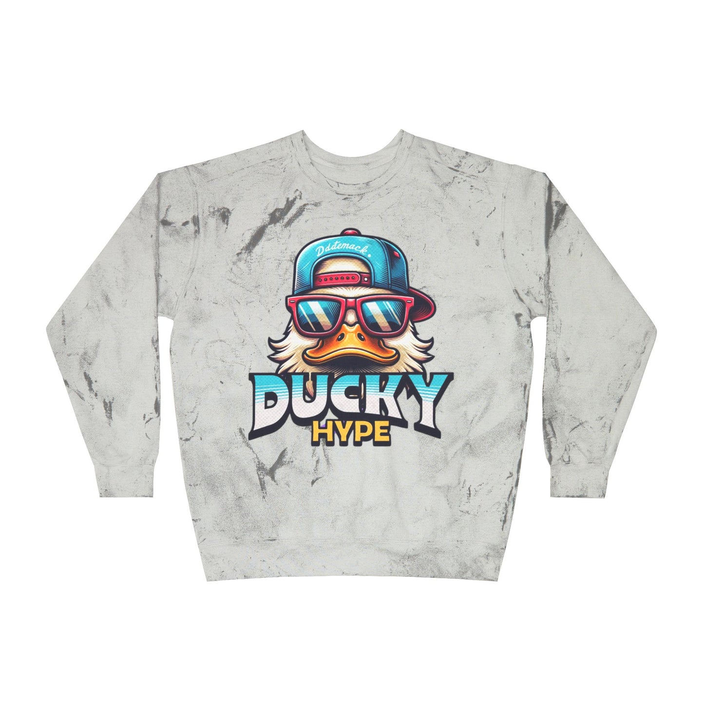 Trendy Ducky Hype Women's Tie-Dye Graphic Sweatshirt – Casual & Streetwear Fashion