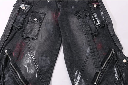 High-Street Graffiti Cargo Jeans