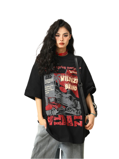 WildAzi Edgy Punk Rock Graphic Tee