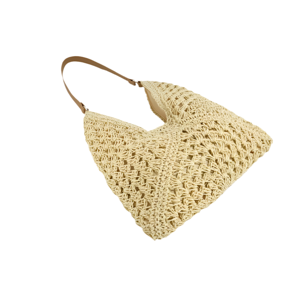 Boho Woven Crossbody Tote Bag