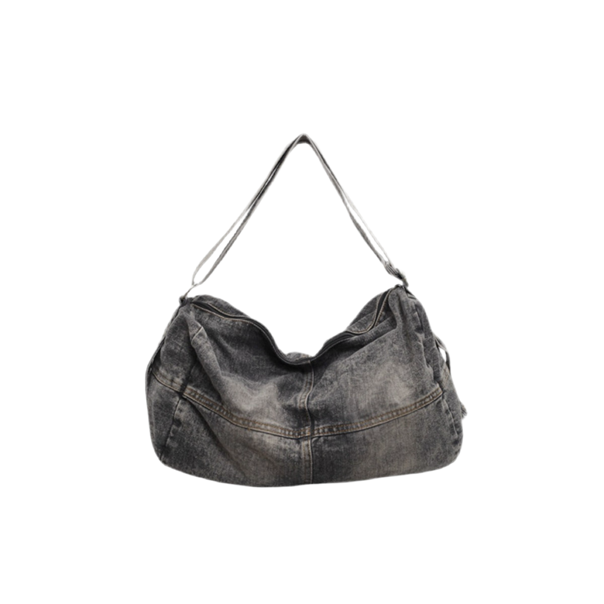 Adjustable Strap Denim Tote Bag
