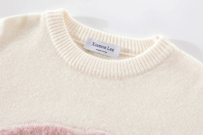 Trendy Graphic Round-Neck Sweater
