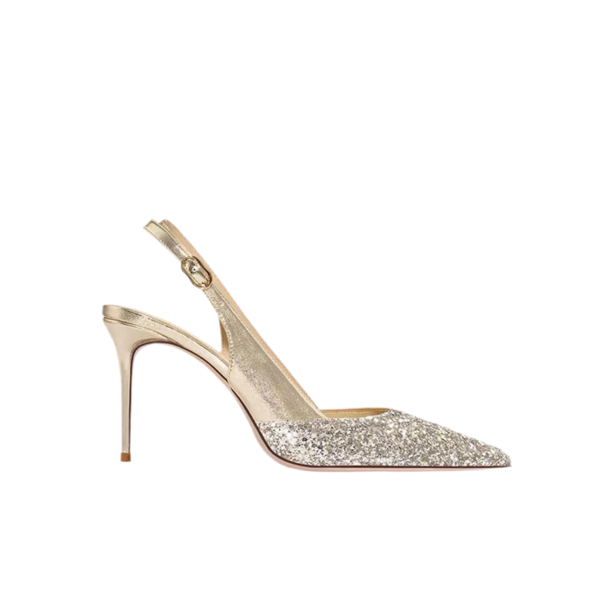 Dazzling Metallic Glitter Party Heels