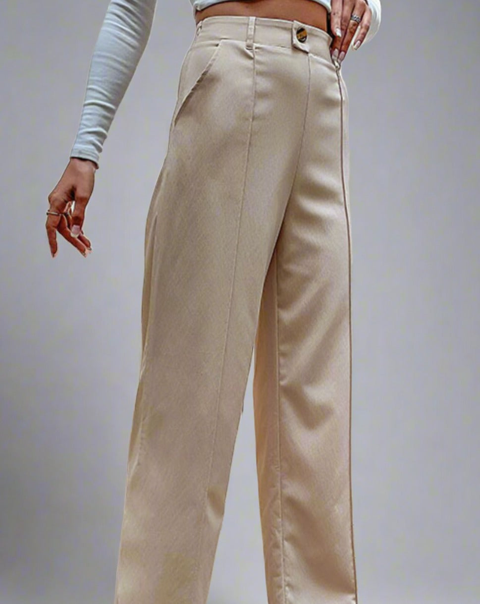 Center Seam Wide Leg Pants - blue yonderz