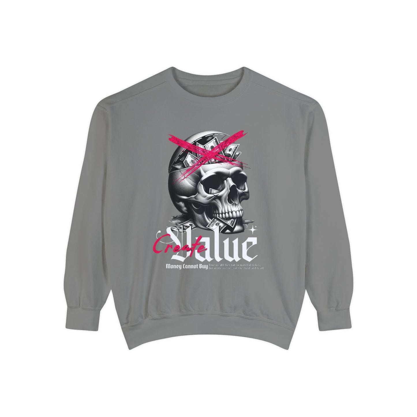 Women's Loose Fit Skull Graphic Sweatshirt – Comfortable, Casual, and Stylish Everyday Wear