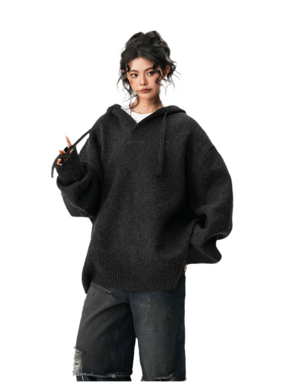 Glacier Grove Oversized Knit Hoodie