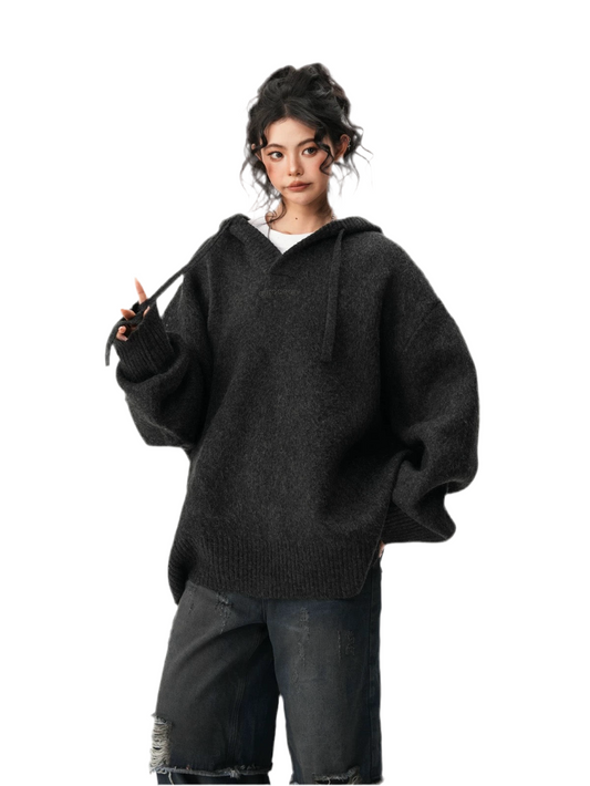 Glacier Grove Oversized Knit Hoodie