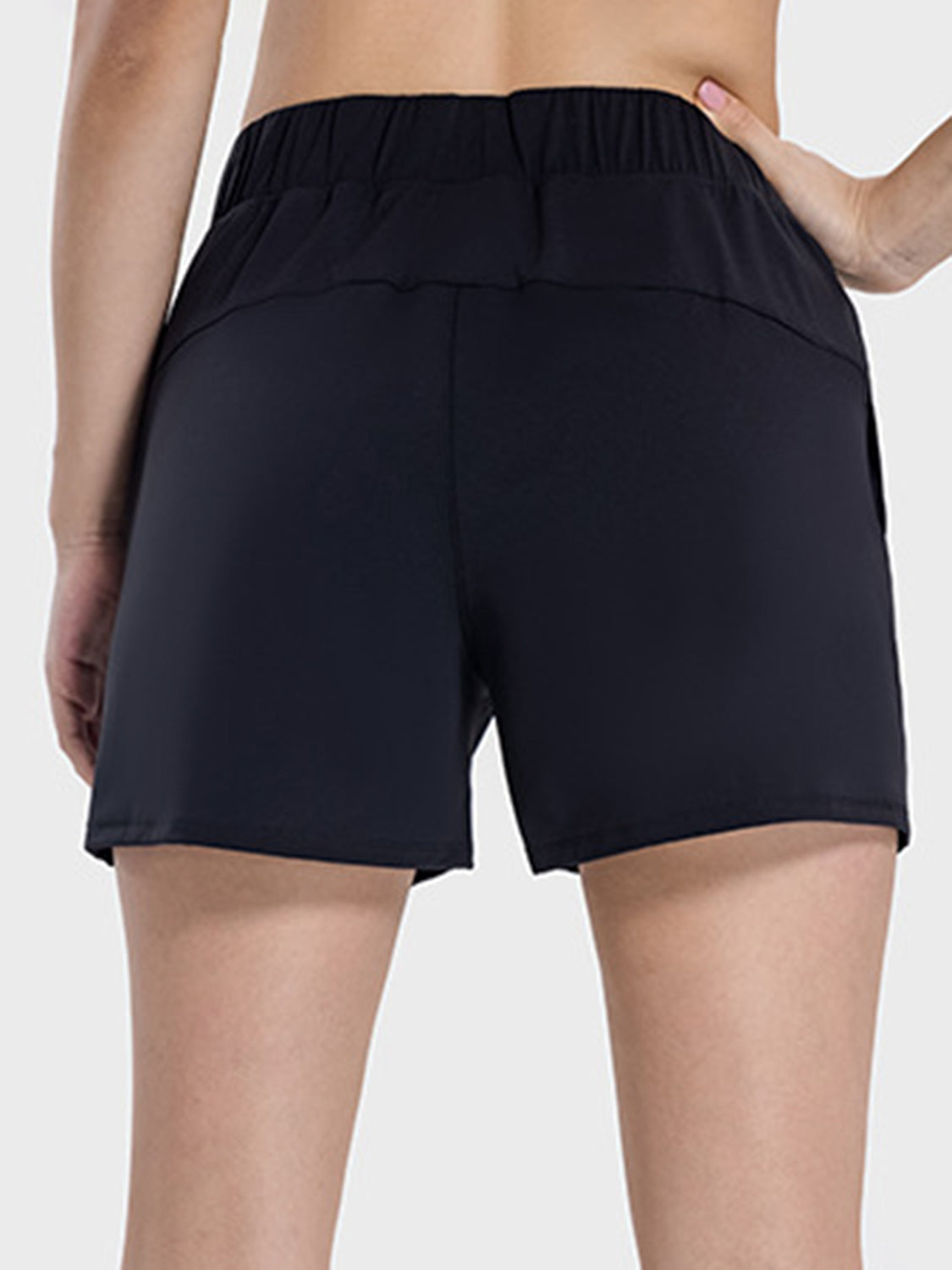 Elastic Waist Active Shorts - bllue yonders