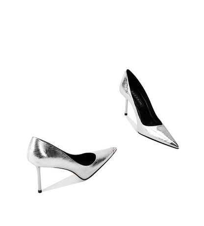 Radiant Edge Metallic Stiletto Heels