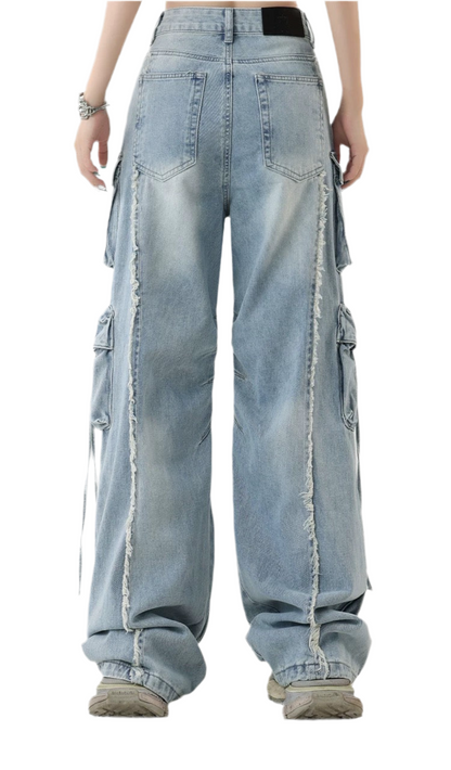 Street Style Multi-Pocket Cargo