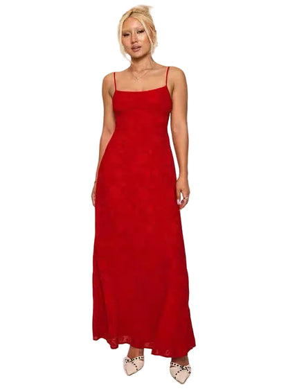 Enchanté Lace Backless Maxi Dress