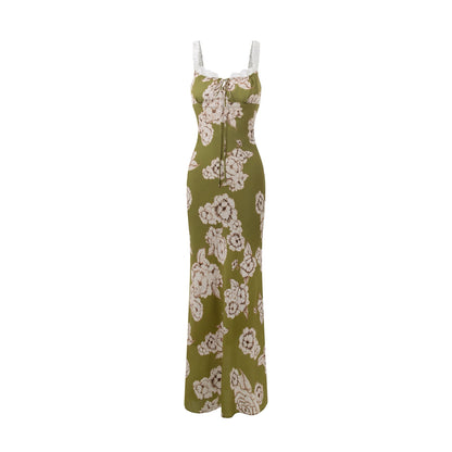 Sleeveless Polka Dot Bodycon Maxi Dress