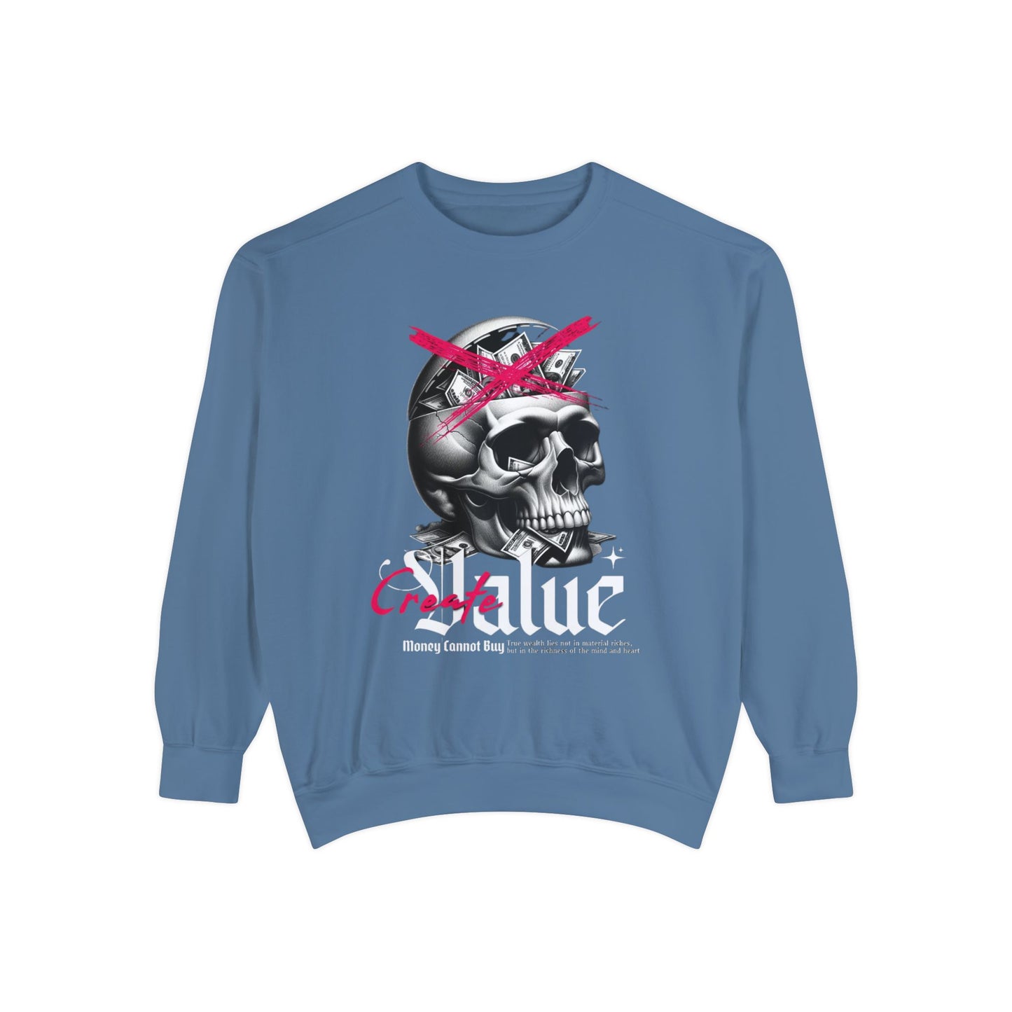 Women's Loose Fit Skull Graphic Sweatshirt – Comfortable, Casual, and Stylish Everyday Wear