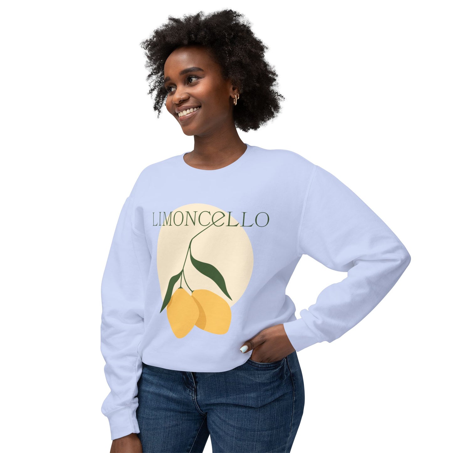 Limoncello Graphic Women's Sweatshirt – Casual, Lightweight, and Stylish Lemon Print Pullover