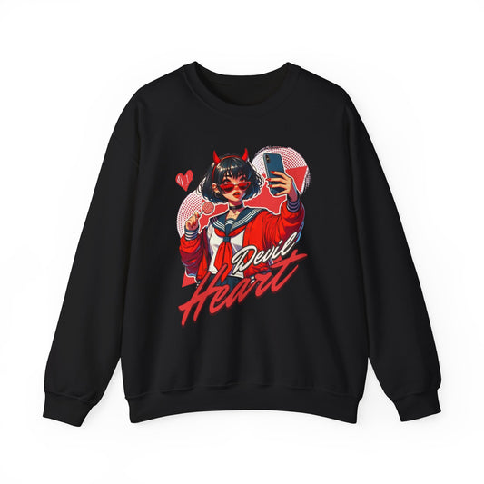 Devil Heart Women's Graphic Sweatshirt – Fun & Bold Casual Wear