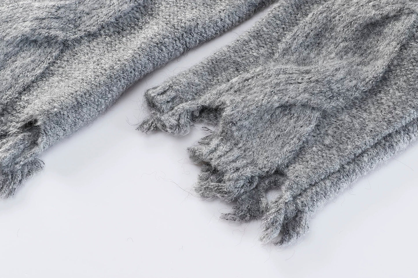 Ash Ember Frayed Knit Pullover