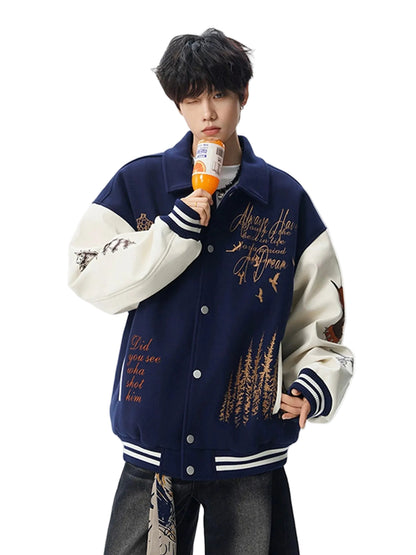 Vintage Embroidered Varsity Jacket