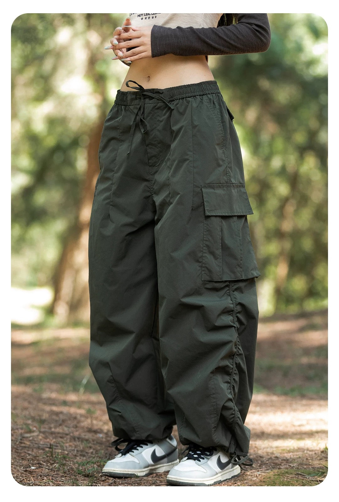 Outdoor Workwear Drawstring Cargo Pants